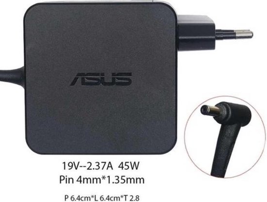 ASUS Laptop Adapter 19v - 45W Vermogen - 4.0 mm*1.35mm – Oplader - Geschikt  voor Asus... | bol.com