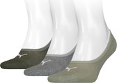 Puma - Unisex Footie 3p Mid Cut - Footie Puma - 39 - 42 - Groen