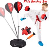 Boksbal Bokszak-karate - muay Thai-boxing-boksen-oefening-training Kinderen met Standaard en Handschoenen - Verstelbaar - Hoogte 110 cm