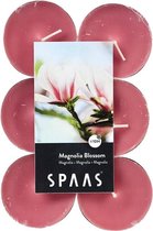 60x Maxi geurtheelichtjes Magnolia Blossom 10 branduren - Geurkaarsen magnolia bloesem geur - Grote waxinelichtjes