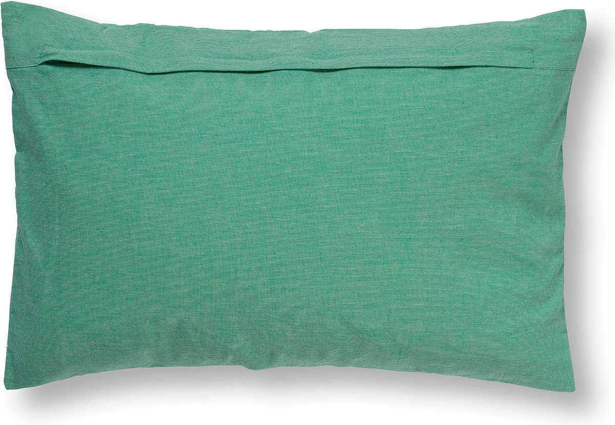 Coussin - vert en coton 40x60 cm avec motif fleuri MADELIN