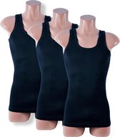 3 Pack Top kwaliteit hemd - 100% katoen - Zwart - Maat XXL