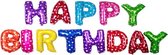 Happy Birthday Ballonnen -Kleur - hartjes - 40cm p.s. - Folie Ballon - Thema Verjaardag - Feest - Ballonnen set - Slinger - Versiering - Helium ballon