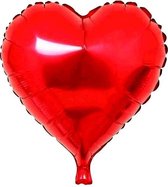 PartyXPlosion - Folieballon - Hart rood 45 cm - Zonder vulling