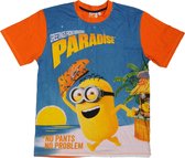 Universal T-shirt Minions Heren Katoen Blauw/oranje/geel Mt M