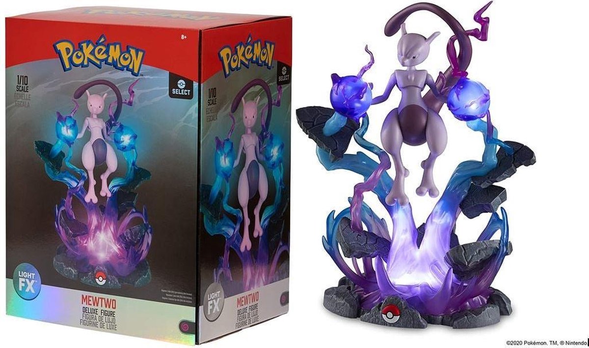 Pokémon - Figurine lumineuse Mewtwo, Deluxe