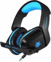 Gaming-Headset voor over-ear hoofdtelefoon met microfoon bedraad (blauw)