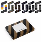 Happy Socks 6-pack Heren Maat 41-46 – Luxury Zwart/Goud editie – 6 paar Happy Socks + verpakking [VP-LUX-6pack-H]