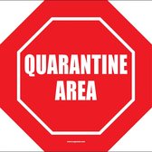 Vloersticker 'Quarantine area', 300 mm