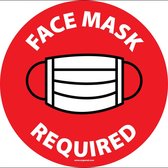 Vloersticker 'Face mask required', 150 mm