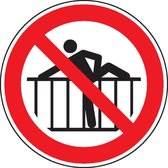 Verboden over hek te klimmen sticker - ISO 7010 - P071 300 mm