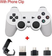 Android Wireless Gamepad For Android Phone/PC/PS3/TV Box Joystick 2.4G USB Joypad Game Controller For Xiaomi Smart Phone- kleur wit