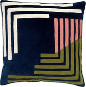 REMY - Kussenhoes velvet Insignia Blue 45x45 cm - blauw