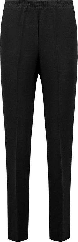 Coraille dames broek, Anke met elastische tailleband, zwart, maat 50 (maten 36 t/m 52) stretch, fijne kwaliteit, zonder rits, steekzakken