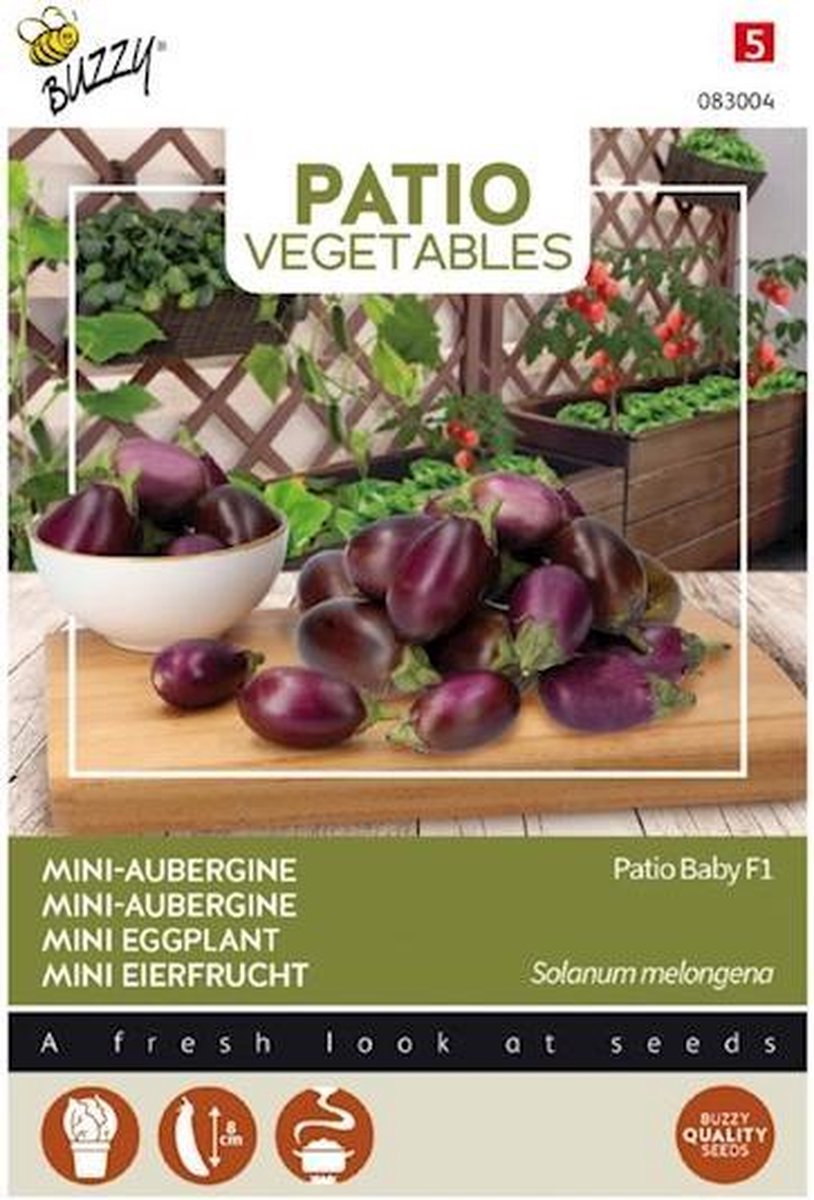 Buzzy® Patio Vegetables, Aubergine Patio Baby F1