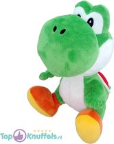 Super Mario Bros Pluche Knuffel Yoshi 27 cm | Super Mario Peluche Plush Toy | Knuffelpop speelgoed voor kinderen | Mario Yoshi Peach Luigi Toad Donkey Kong Bowser and friends! Mario Bros Nint