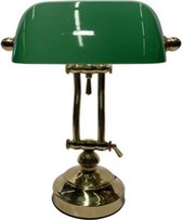 Klassieke Bankierslamp Messing, 25cm