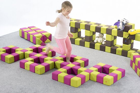 Magnetische blokken JollyHeap® - Magnetic blocks - blokken - educatief speelgoed - bruin/groen van JollyHeap® — afbeelding 5
