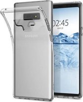 Samsung Note9 hoesje transparant - Flexibel Jelly cover Samsung Galaxy Note 9 hoesje met gratis telefoonhouder - Transparant
