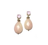 Oorbellen roze | druppel | Swarovski | lente | zomer | SS2021