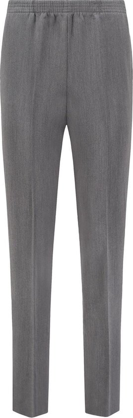 Coraille dames broek, Anke met elastische tailleband, licht grijs, maat 42 (maten 36 t/m 52) stretch, fijne kwaliteit, zonder rits, steekzakken