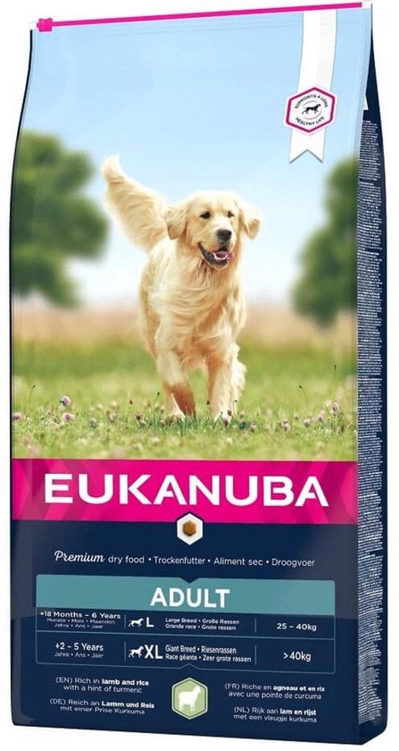 Eukanuba Dog Adult - Large Breed - Lam/Rijst - Hondenvoer - 2,5 kg