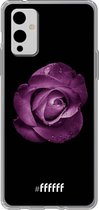 6F hoesje - geschikt voor OnePlus 9 -  Transparant TPU Case - Purple Rose #ffffff