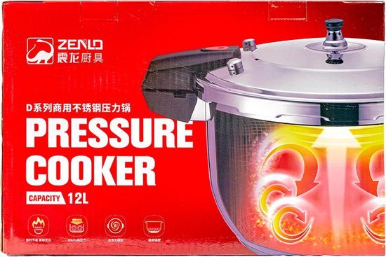 Autocuiseur inox, casserole haute pression 12 litres, 2 poignées | bol.com