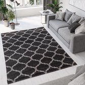 Bivona Modern Vloerkleed - Antraciet / Grijs / 80x150 cm