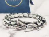 Mei's | Viking Dragon Bones armband | armband mannen / sieraad mannen / viking sieraad | Stainless Steel / 316L Roestvrijstaal / Chirurgisch Staal |  polsmaat 18 cm / draak / zilver