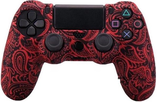 PS4 Controller Silicone Hoes met Noppen – Red Leaf