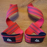 ANGRY ANGELS LIFESTYLE® Lifting Straps voor Fitness, Crossfit, Bodybuilding, Powerlifting, Weightlifting - Red