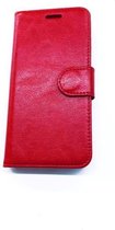Huawei P10   Rood Portemonnee Wallet Case – TPU  hoesje met pasjes Flip Cover - Boek  beschermend Telefoonhoesje