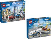 LEGO City Bundel - LEGO City 60246 Politiebureau + LEGO City 60262 Passagiers vliegtuig