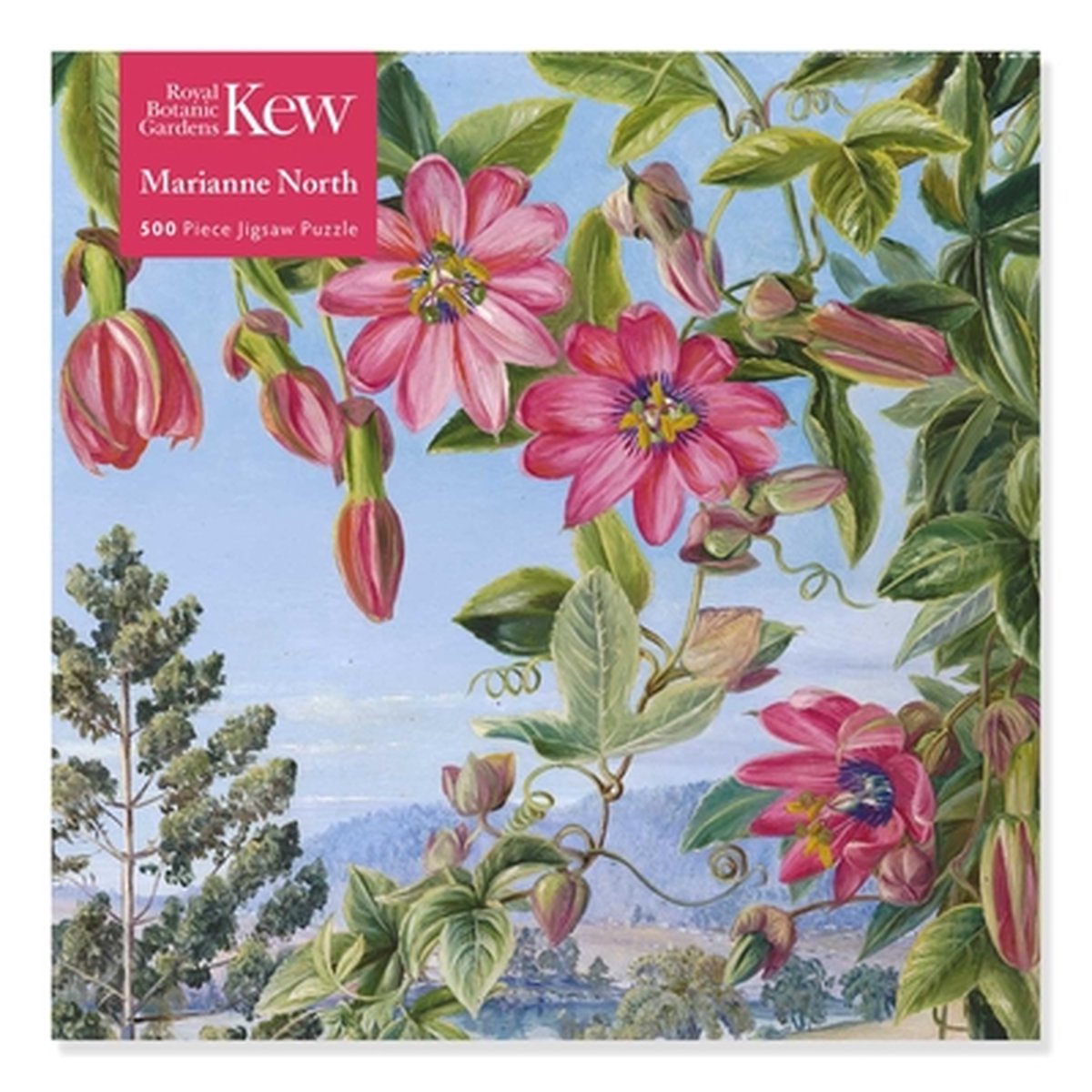 Adult Jigsaw Puzzle Kew: Marianne North: View in the Brisbane Botanic Garden (500 Pieces)