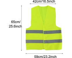 4x Veiligheidshesje voor Volwassenen - Veiligheidsvest - Auto - Geel