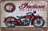 Indian Model "101" Indian Scout - Indian Motorcycle metalen wandbord - 20x30cm