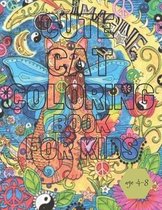 Cute Cat Coloring Book for Kids Age 4-8
