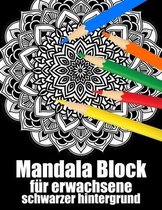 Mandala Block fur erwachsene schwarzer hintergrund