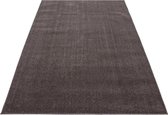 Laag polig tapijt in de kleur licht bruin