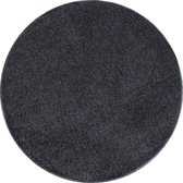 Rond Laag polig tapijt in de kleur grijs