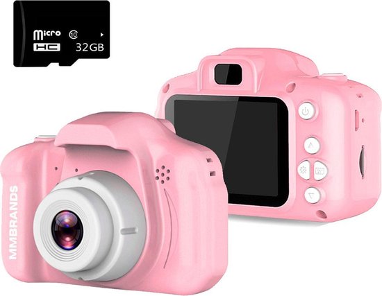 Storen Kaarsen Vruchtbaar MM Brands Full HD Kindercamera met Video functie + 32GB SD kaart - Kinder  Fototoestel... | bol.com