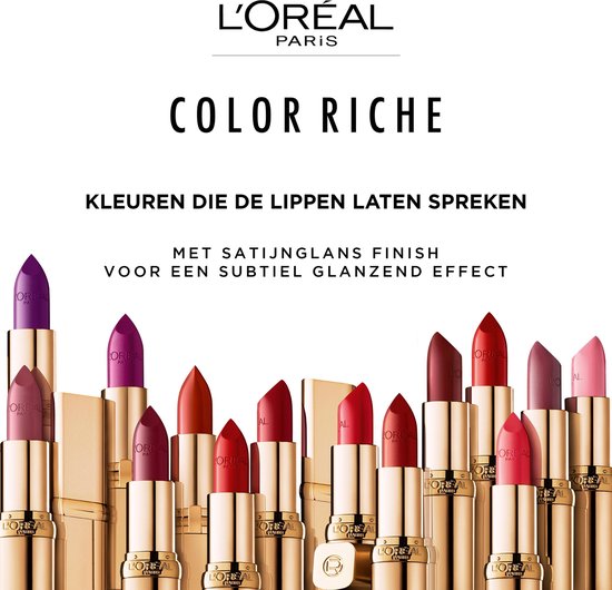 L’Oréal Paris Lippenstift Color Riche Satin - 142 Bonjour Bastille Paars - L’Oréal Paris