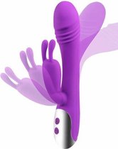 Quarrel Intense Rabbit Vibrator Paars - Eikelvormige - Dildo - G spot & Clitoris Vibrator - Koppel Vibrator - Sex Toys - Seksspeeltjes - Stimulerend voor Clitoris - Waterproof -Kop