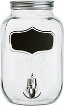 Sapdispenser met kraan - Drankdispenser - Limonadedispenser - 4,5l - met krijtvlak