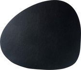 1x Skinnatur Placemat leder  – Charcoal – zwart – 46x40cm  - gerecycleerd leer – tafeldecoratie - onderlegger