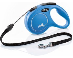 Flexi New Classic – Hondenriem – Koord – Blauw – M – 5 m