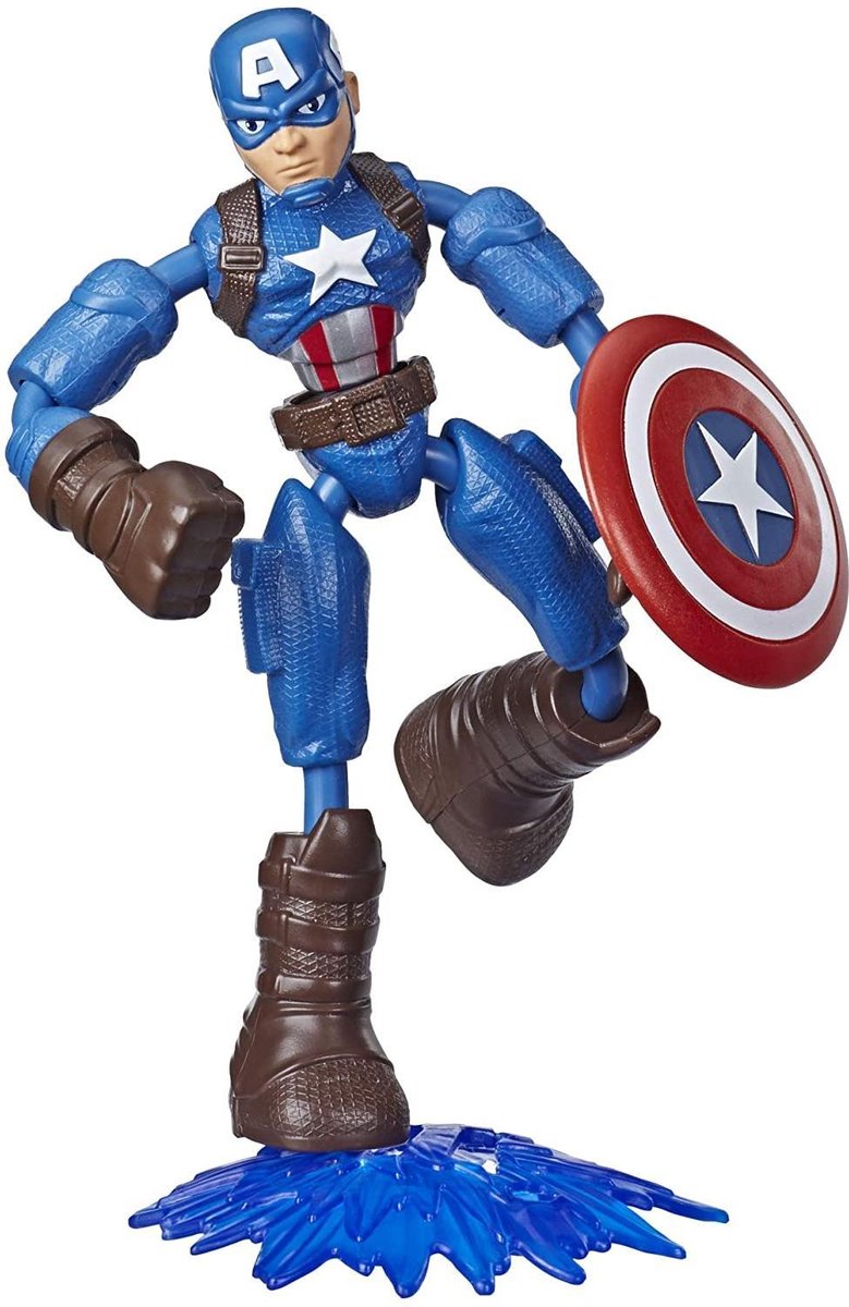 Marvel Avengers Bend and Flex Captain America - Speelfiguur 15cm - Spider-Man