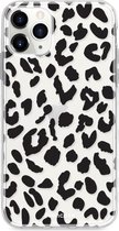 Fooncase Hoesje Geschikt voor iPhone 12 Pro Max - Shockproof Case - Back Cover / Soft Case - Luipaard / Leopard print