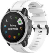Siliconen Smartwatch bandje - Geschikt voor  Garmin Fenix 5s / 6s siliconen bandje - wit - Horlogeband / Polsband / Armband